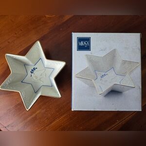 Mikasa Fine Porcelian Candy Dish - Star Of David - FK032/506 - 7.5" - Hanukkah